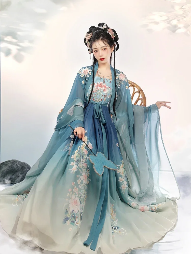 

Ancient chiffon kimono hanfu dress summer Tang dress Chinese style traditional cosplay skirt suit dresses costume clothes