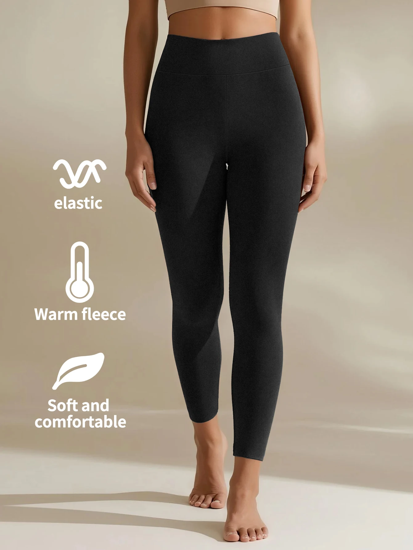 

Women's German Fleece Thermal Leggings,Slim-Fit Heat-Retaining,Skin-Friendly for Yoga Fitness Cycling,Autumn Winter