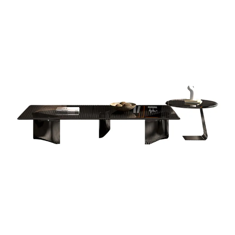 

Light luxury high end tempered glass coffee table, living room, small apartment coffee table