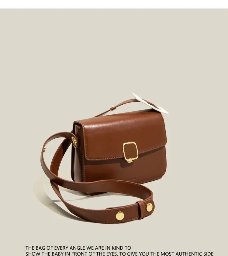 Jenny&Dave England Simple Solid Fashion Leather Commuter  single shoulder bag messenger bag texture minority underarm bag Women