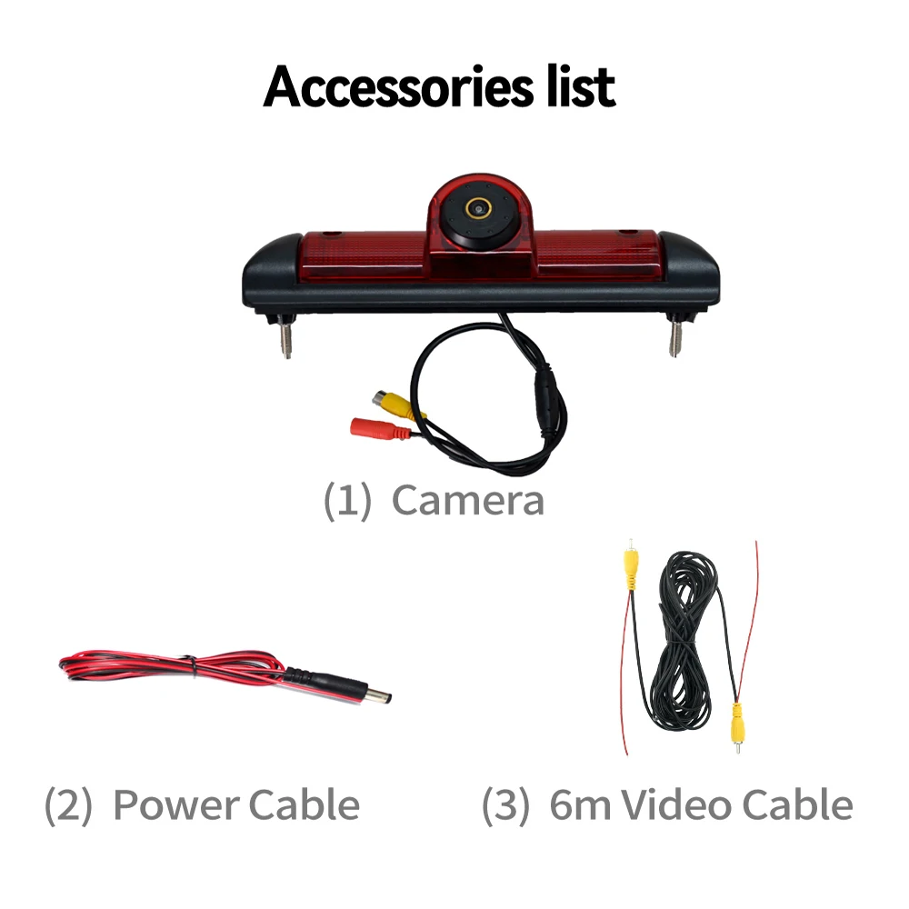 Gold Parking Car 3rd Brake Light Rear View Camera Waterproof Night Vision Reverse For Fiat Ducato/Peugeot Boxer/Citroen Jumper