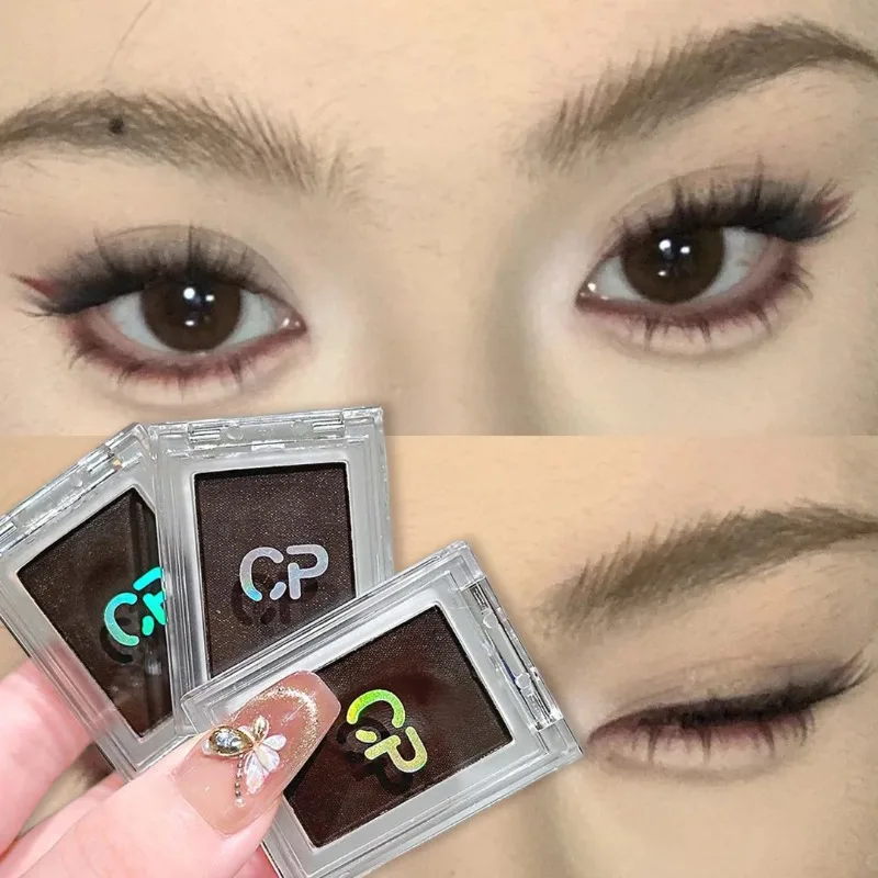 Dark Red Brown Eyeshadow Multifunctional Makeup Palette Silky Matte Eyeliner brow Cream Silkworm Lower Eye liner Shadow Makeup - view 3