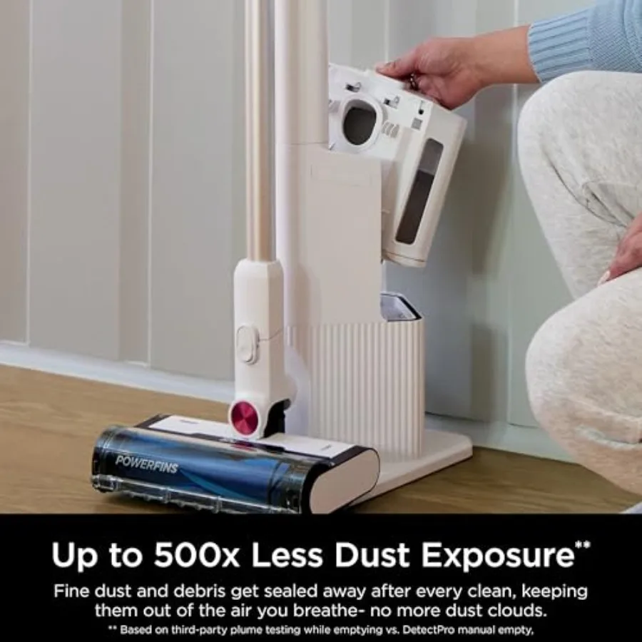 Clean Empty Cordless Stick Vacuum Cleaner Auto-Empty System Self Cleaning Brushroll HEPA Filter Powerful Suction Compact Lightw