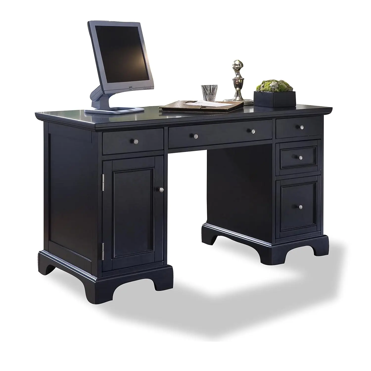 Black Pedestal Desk… - image