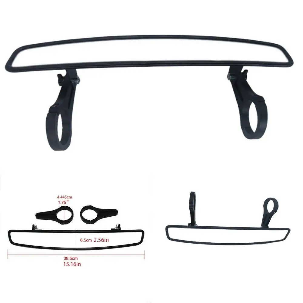 

Convex Mirror Replacement UTV For Yamaha 15”Rear View ATV For Polaris RZR Ranger 800 XP 1000 Arctic Cat Wildcat HDX With 1.75”