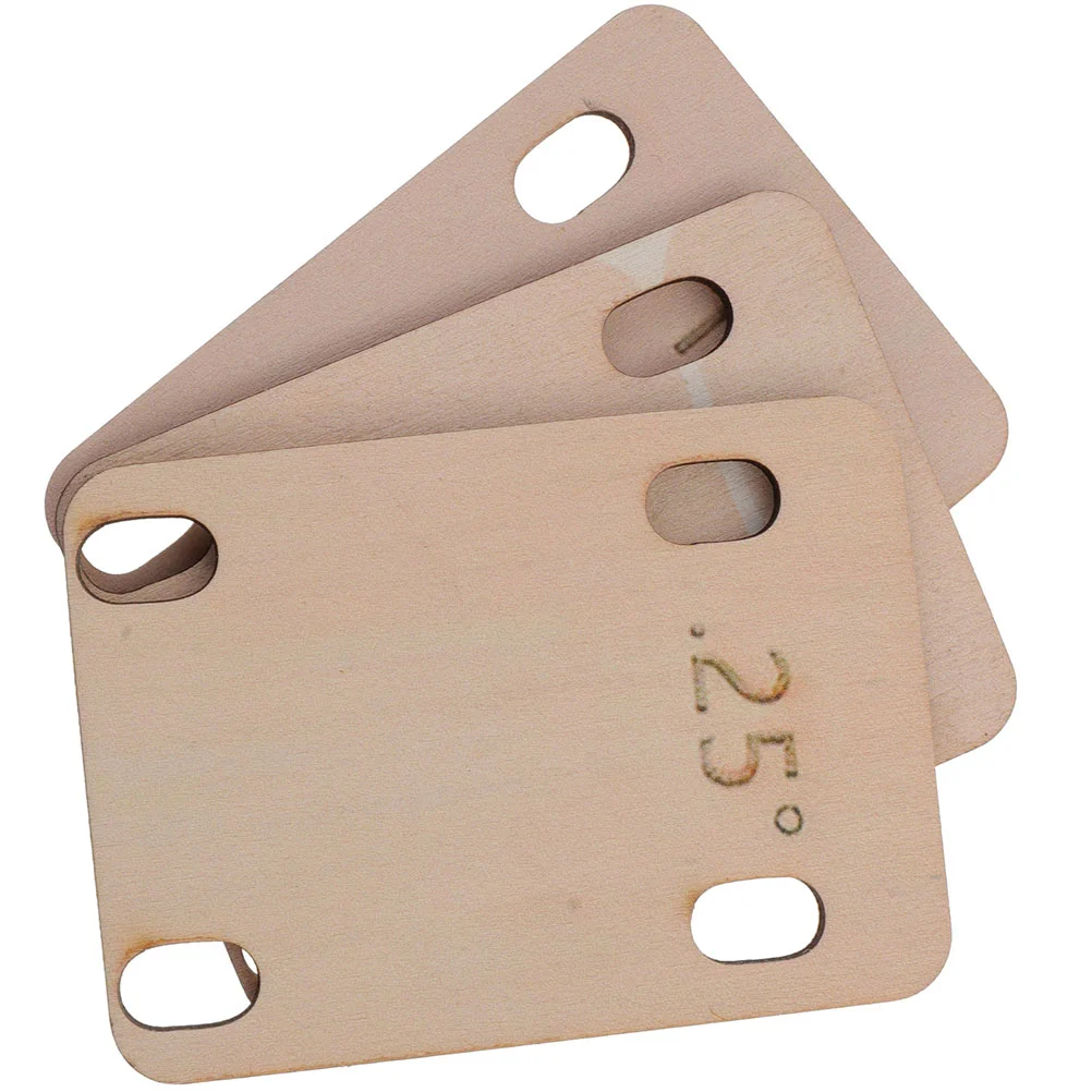 3 Pcs Spacer Bass Adjustment Pad Wooden Neck Plate Electric Guitar Neck Replacement Guitar Parts Musical Instruments