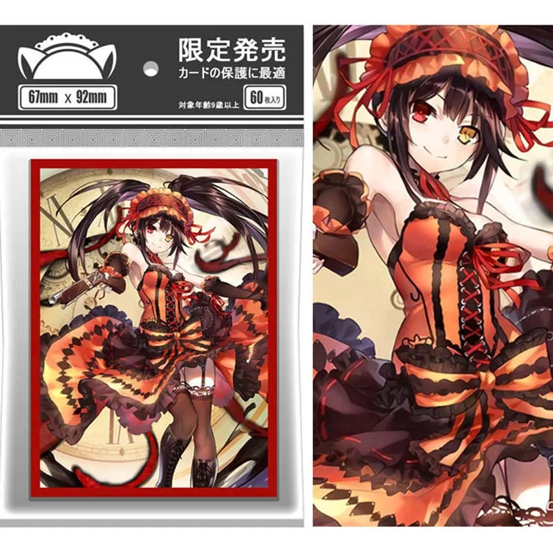 

60pcs/set Date a Live Tokisaki Kurumi Card Sleeve Anime Game Collection Card Protective Cover Gift Toys 67X92Mm