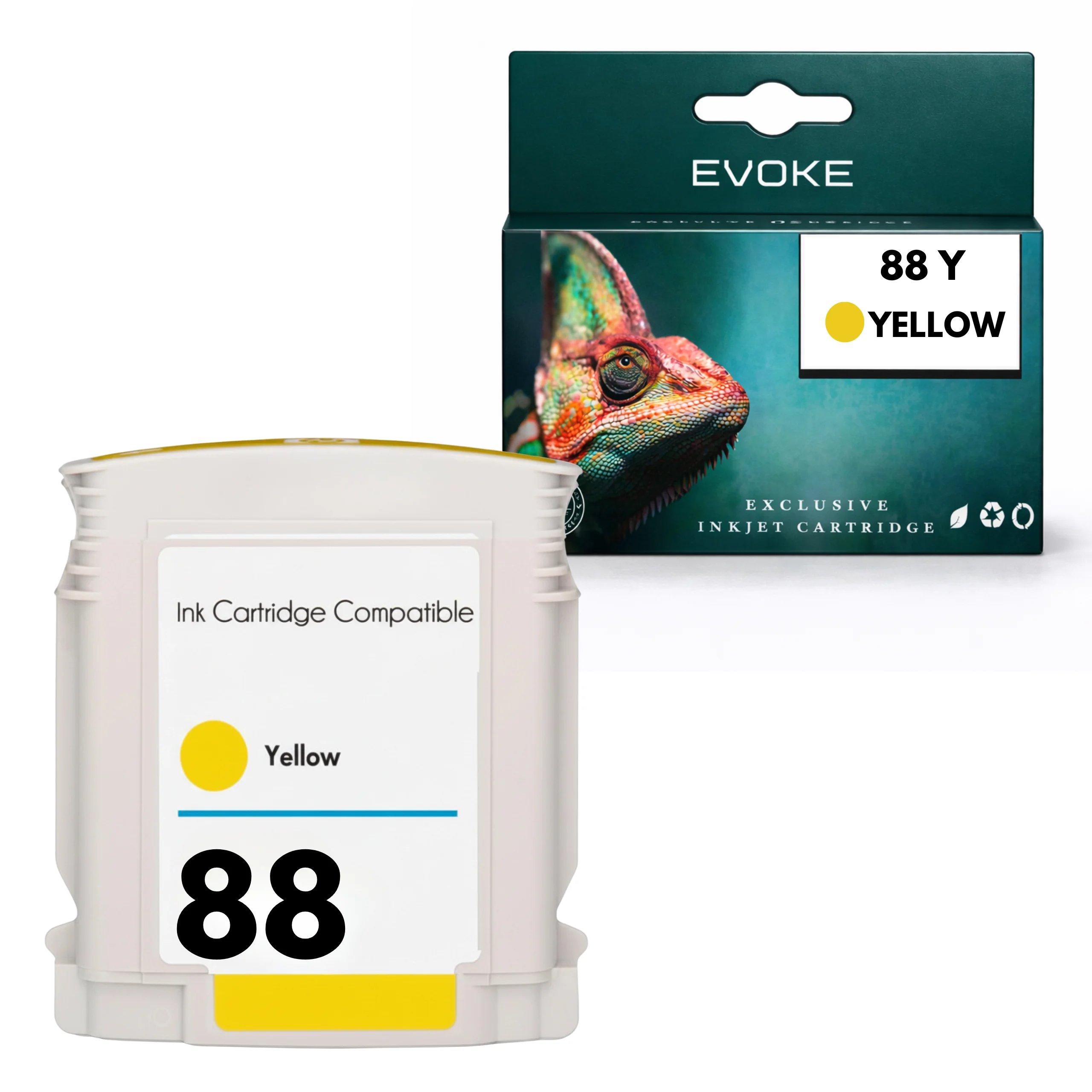 Evoke Compatibele Inkt voor Hp 88Y 88 C9393Ae Geel 1000 Pagina's Officejet K550;Officejetpro K5400 K550Dtn K550Dtwn K8600 K8600Dn L7400 L7480 L7500 L7580 L7590 L7600 L7680 L7700 L7780