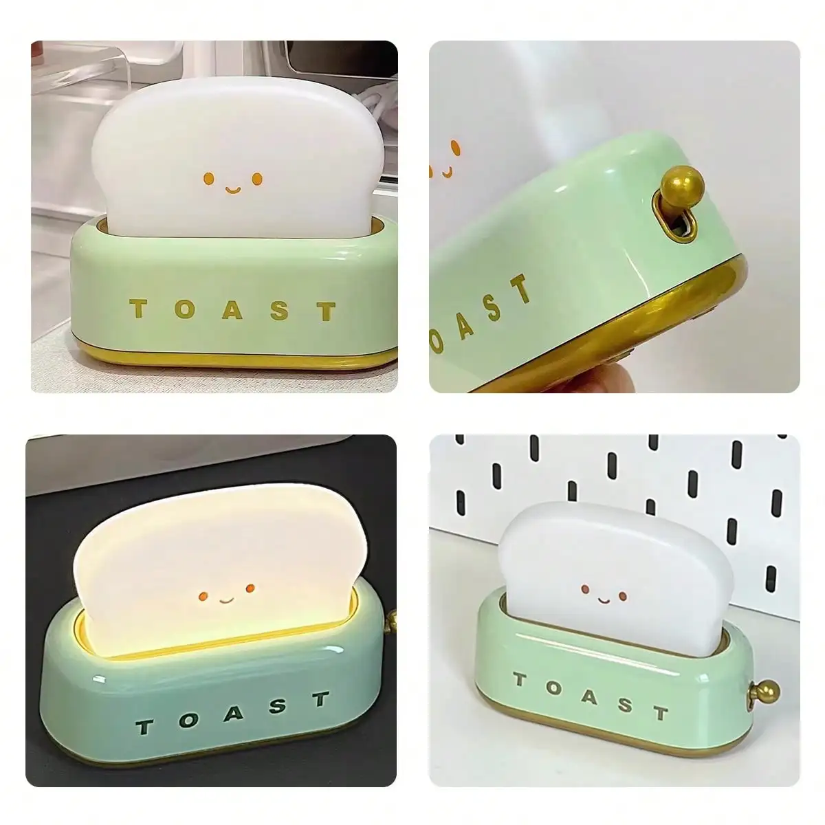 Ins-Style Toast Bread Machine Night Light with Timer, Creative Bedroom Bedside Led Lamp, Birthday Gift, Heartwarming Decorative Table Lamp, Toast Bread Led Night Light, Creative Design Bread Night Light, Suitable for Home Use, Perfect Birthday and Christmas Gift