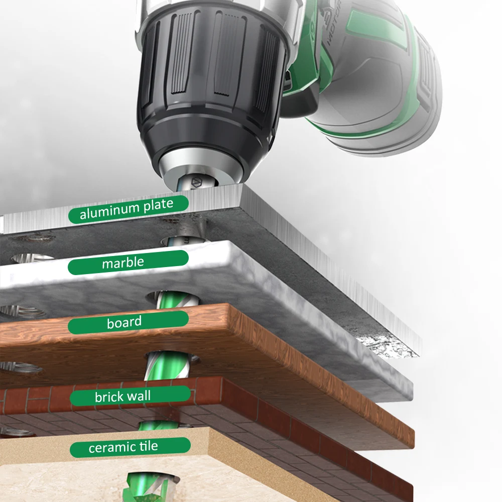 LAOA เจาะ Bit Super Hard Alloy Twist Overlord เจาะผ่านรูเจาะแก้วเจาะคอนกรีตมัลติฟังก์ชั่น เจาะ Bits