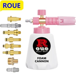 1L Snow Foam Gun Pressure Washer Brass Core Foam Gun Adjustable Nozzle 1/4 Inch Male Dispenser for Karcher Bosch Lavor