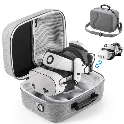 Large Carrying Case for Meta Quest 3/Quest 3S/ BOBOVR S3 Pro/Kiwi…