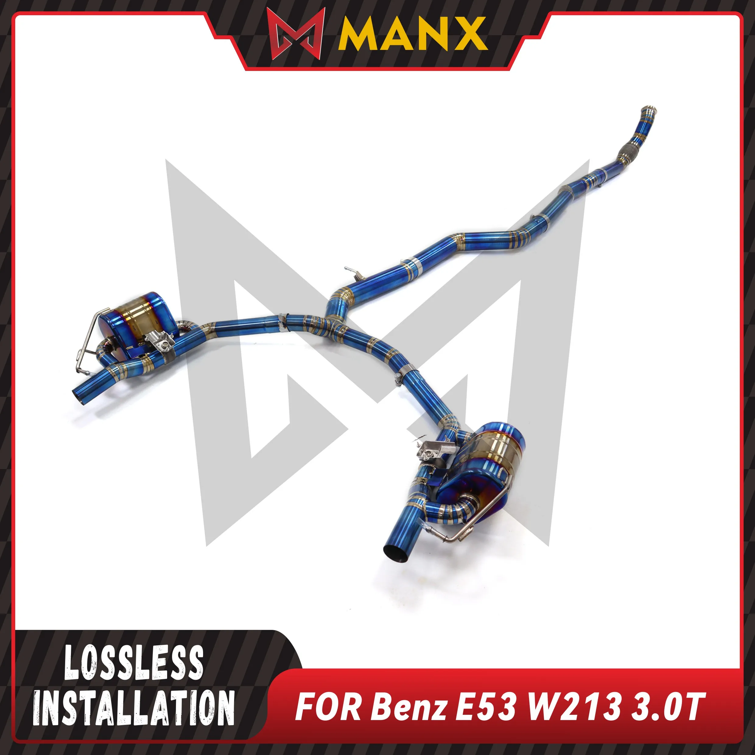 

MANX Ti alloy Catback Suitable for Benz E53 W213 3.0T Performance Car Exhaust System with valve Lossless installation