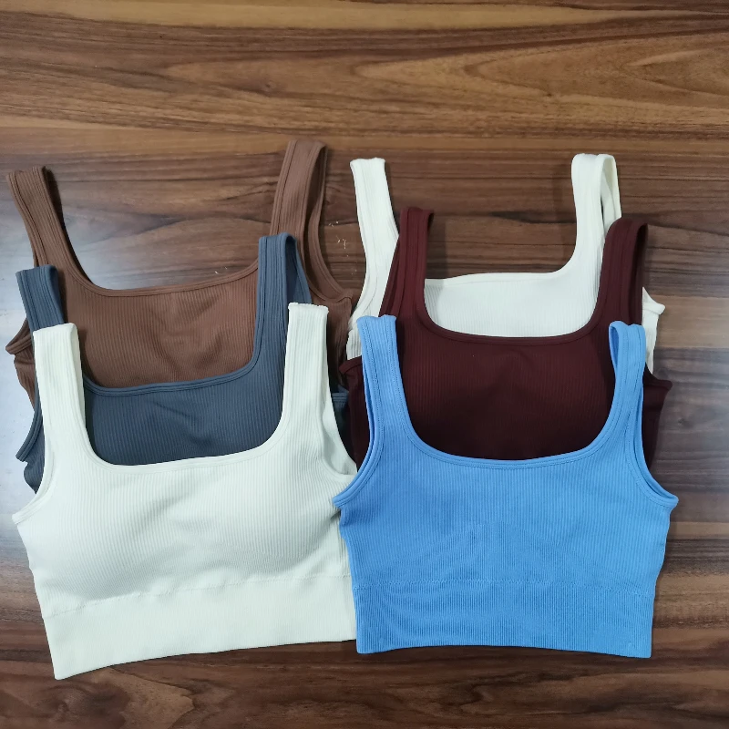 

Women Seamless Yoga Bra Sports Bra Anti-Sweat Fitness Top Shockproof Crop Top Push Up Sport Bra Gym Workout Breathable Yoga Top