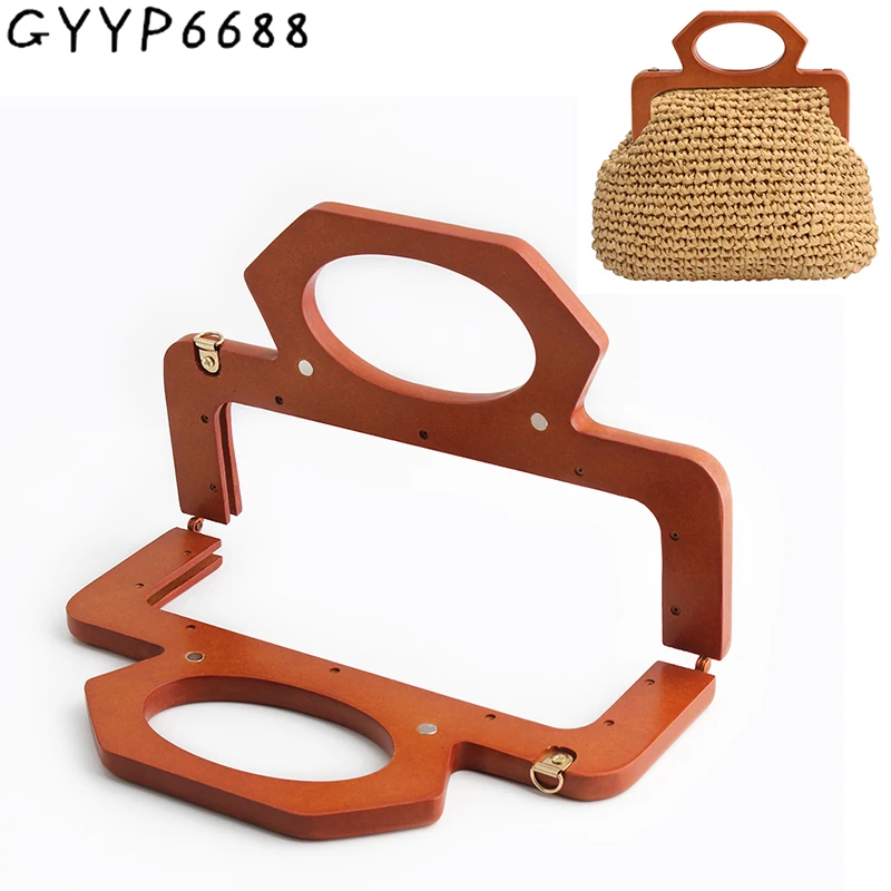 

1/3/10PCS Camel 25x15.5cm Rectangular Wooden Handbag Handles For Bags Shoulder Straps Wallet Frame DIY Decoration Accessories