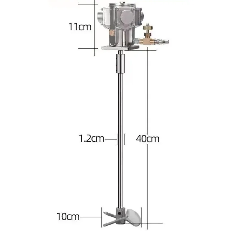 Imagem -04 - Air Agitator Air Mixer Misturador de Alumínio Equipamento de Mistura Galões 60l 2800rpm 8hp