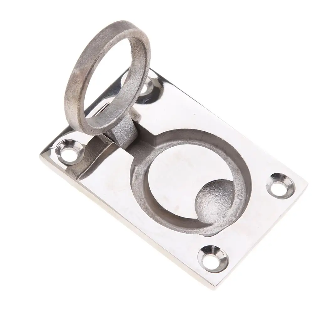 Floor Latch Floor Lift Handle Buckle / Stainless Steel Flush Pull Yacht