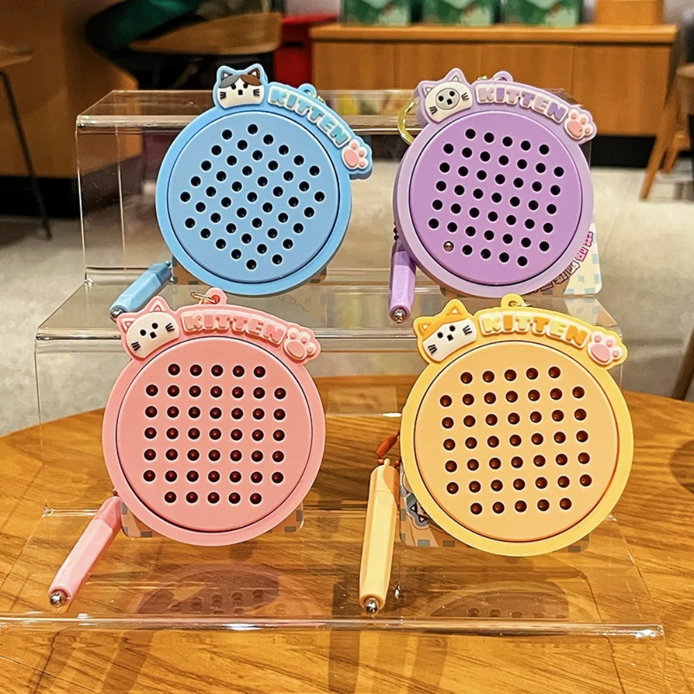 

Kitten Magnetic Drawing Board Keyring Relaxing Toy DIY Mini Funny Keychain Painting Game Pad with Magnetic Pen