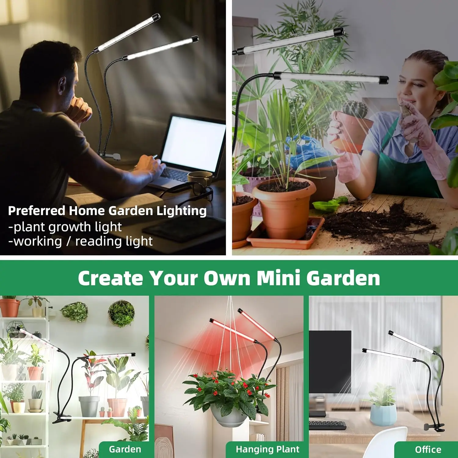 توقيت التحكم 3/9/12 ساعة كليب ضوء النبات أبيض أحمر USB 5 فولت داخلي الدفيئة نمو النبات زهرة الإضاءة سطح المكتب تنمو مصباح #6