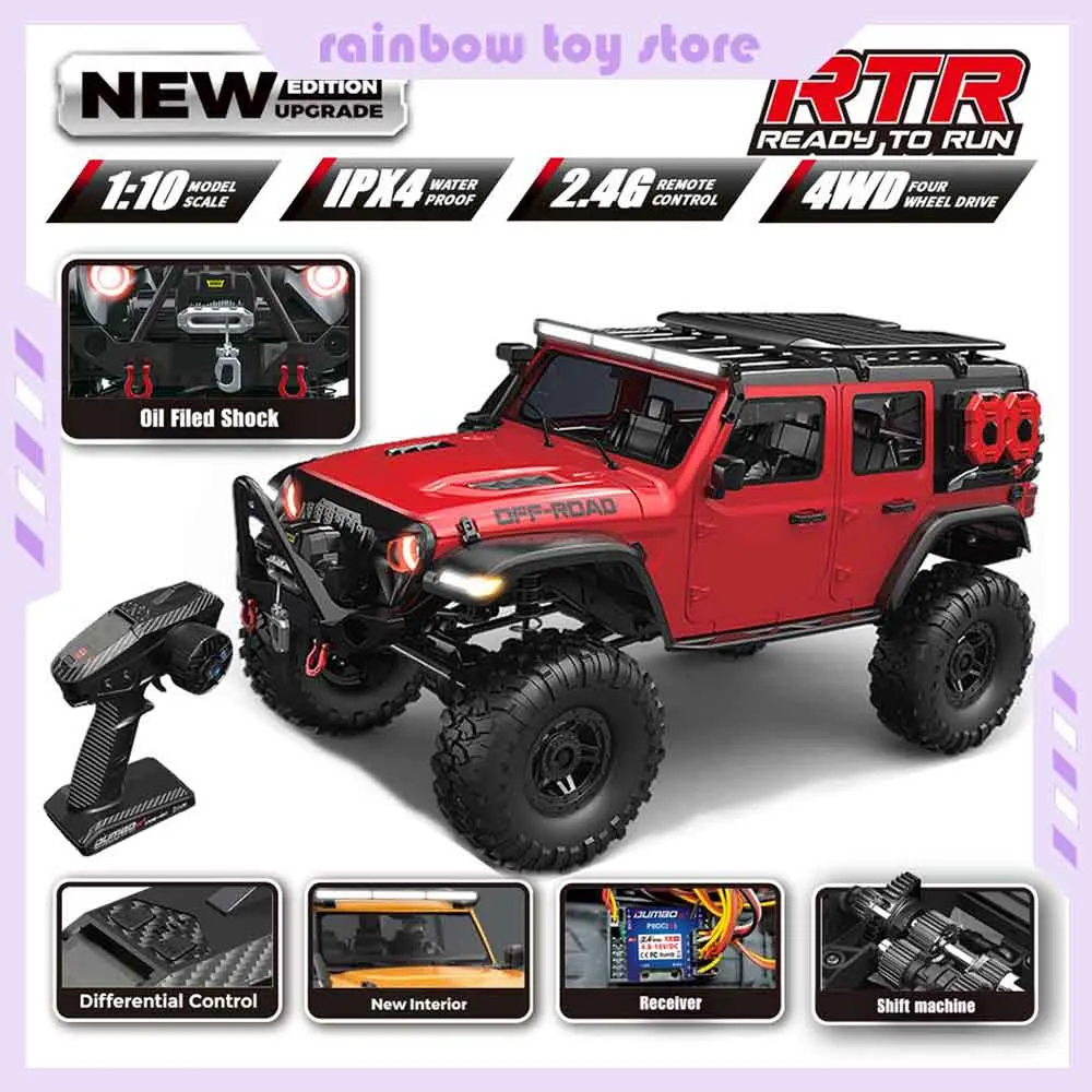 Hb-R1001 R1011 new Professional 1:10 Rc Four-Wheel Drive Climbing Off-Road Vehicle Remote Control CarSimulated gifts toys