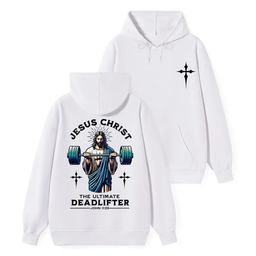 

Толстовка с капюшоном The Ultimate Deadlifter Jesus, мужская и женская толстовка с капюшоном и длинными рукавами, пуловер, топы, спортивная одежда, женская одежда