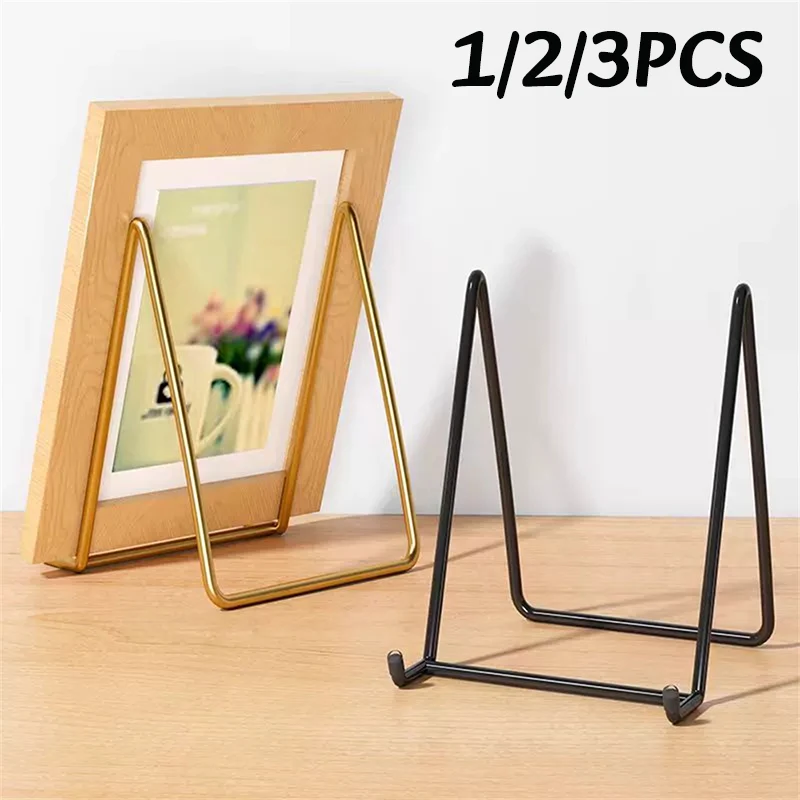 1-3pc ferro arte revista expositor casa moldura de foto rack de exibição placa tigela moldura foto livro pedestal suportes armazenamento