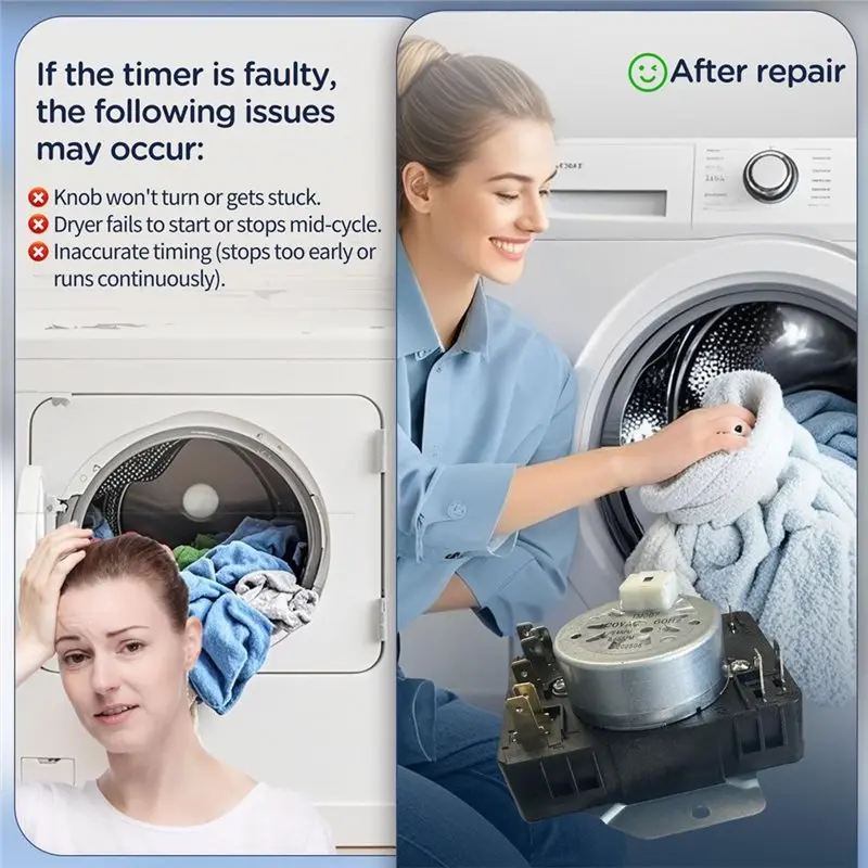 AC93-W10186032 WPW10186032 Dryer Timer Compatible For Kenmore 7MKGDS400DW0,11065132411, 11075132412, 11071202015, 11061202011