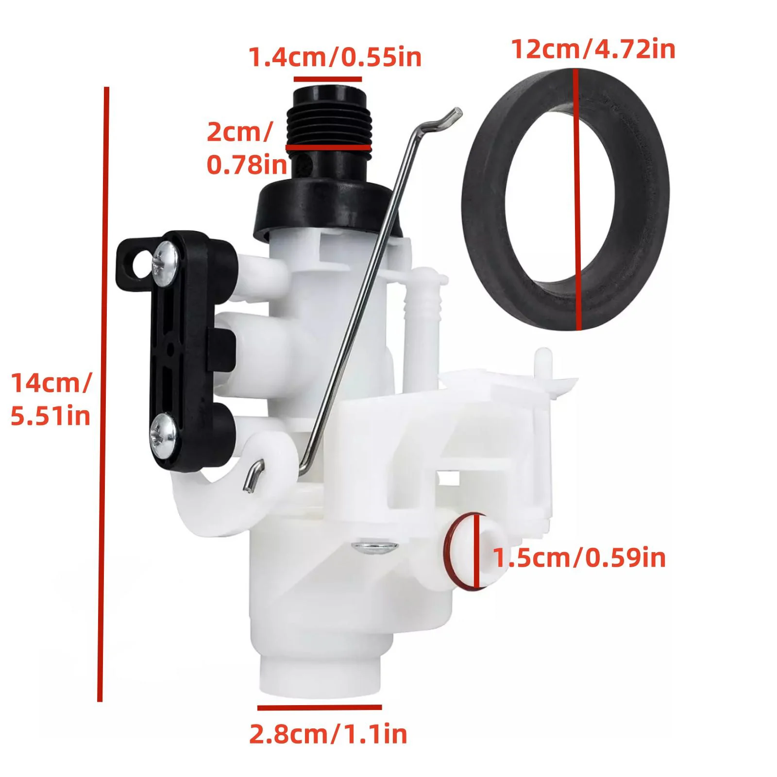 31705 Kit de válvula de agua para inodoro RV para Thetford Aqua-Magic V modelo alto y bajo accesorios de inodoro RV 31688 31705 31683 31687