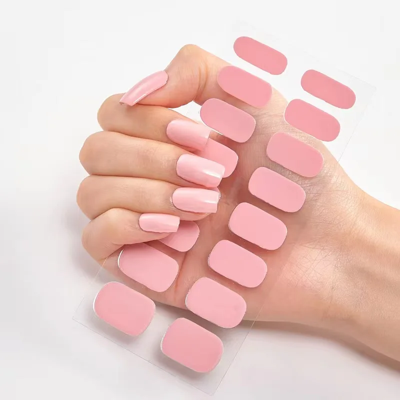 Volle Abdeckung Wraps schnelle Gel Nagel Aufkleber solide Nagel Gel Wraps Kleber drücken auf Nägel Nagel Aufkleber Aufkleber für Nägel Maniküre Dekor