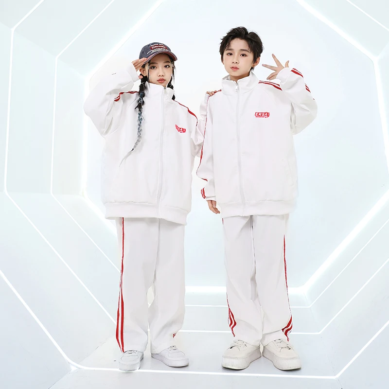 

Костюм в стиле хип-хоп для мальчиков, белый свитер для уличных танцев, брюки для девочек, одежда для джазовых танцев, костюмы в стиле хип-хоп, костюм для выступлений, рейв, сценическая одежда