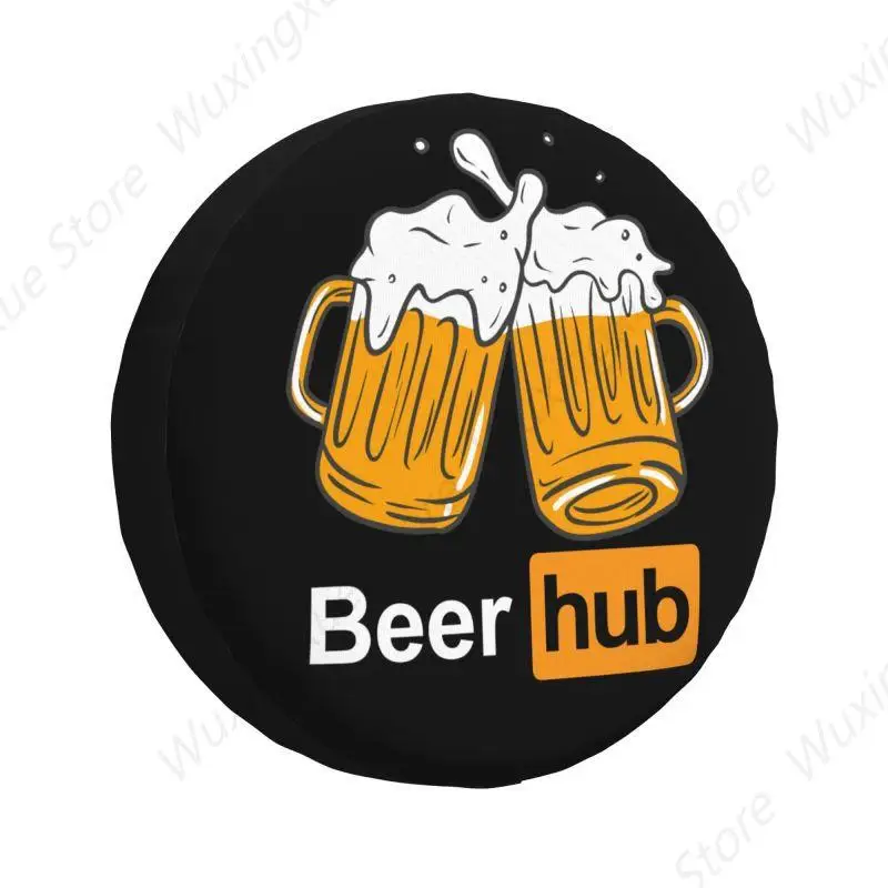 Custom Beer Hub Spare Tire Cover for Mitsubishi Pajero Beerhub SUV RV 4x4 Car Wheel Protectors Accessories 14