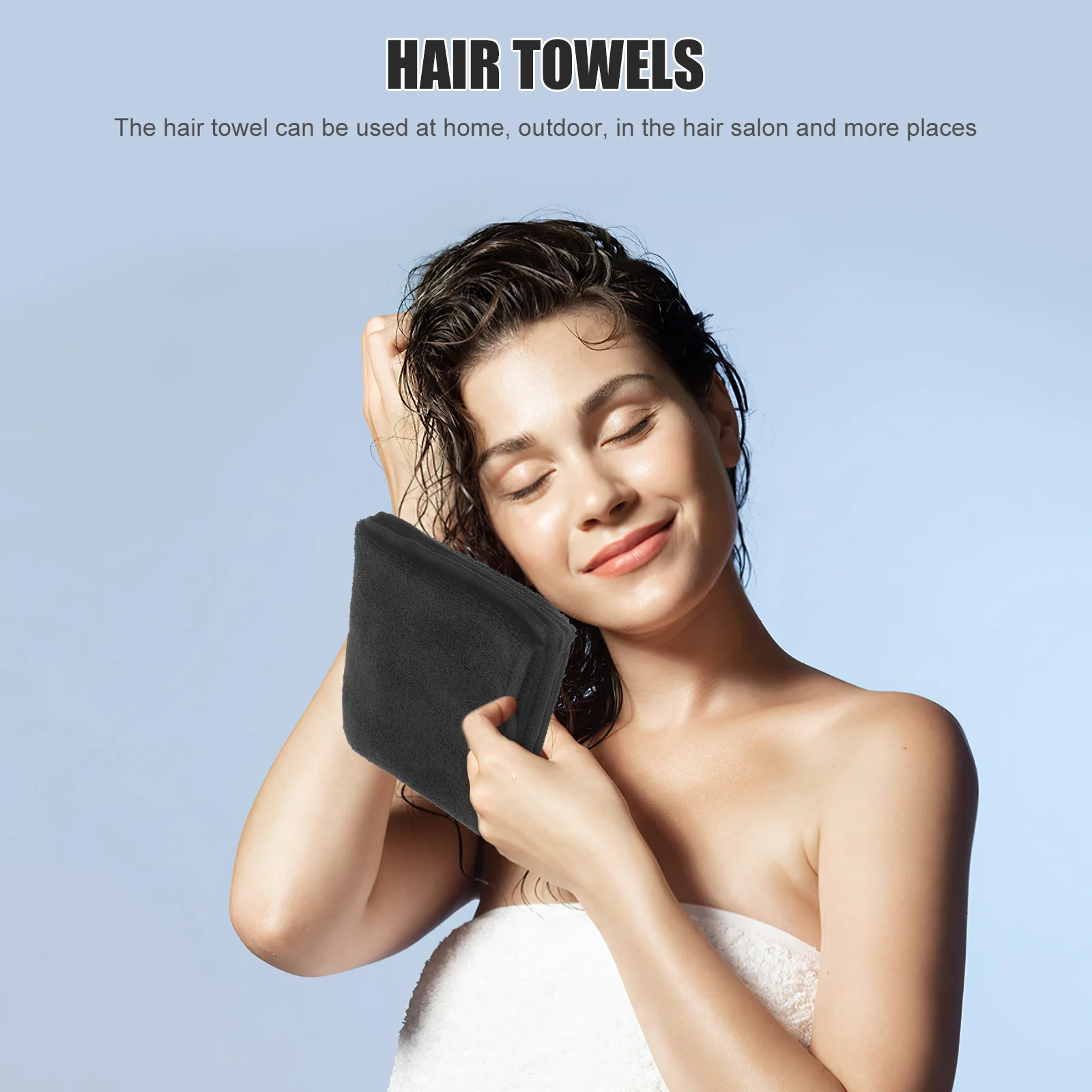 قطعتان من القطن للبالغين، سريع نقي لتجفيف الشعر، منشفة تجفيف الشعر في الصالونات، تستخدم منشفة الرأس والشعر المبلل
