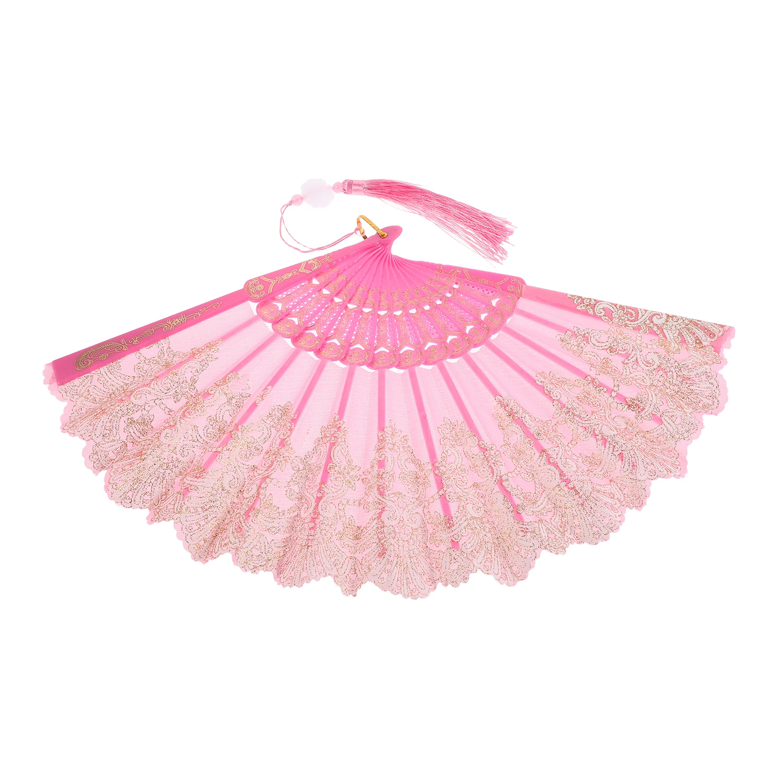 

Chinese Style Fans Vintage Plastic H Fans Foldable Decorative Wedding Fan Traditional Cloud Pattern Portable Dance Accessories