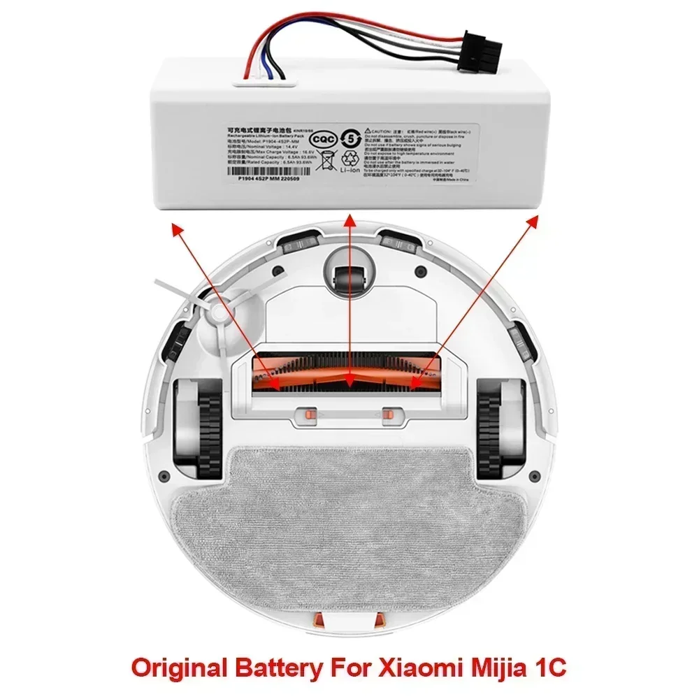 สําหรับ Xiaomi หุ่นยนต์แบตเตอรี่ 1C P1904-4S1P-MM Mi Jia Mi เครื่องดูดฝุ่น Sweeping Mopping Robot เปลี่ยนแบตเตอรี่ G1