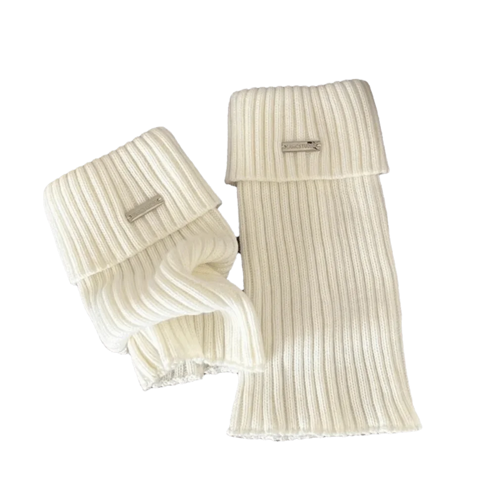 

Cute Y2K Lolita Leg Warmers Long Socks Cotton Wool Foot Cover Stacked Socks Women