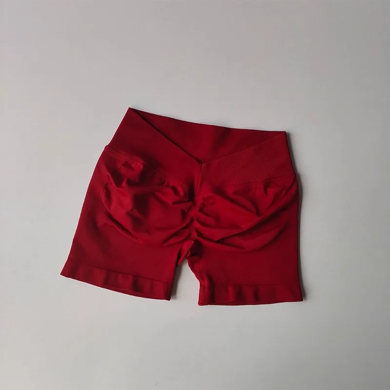 Seamless Yoga Shorts for Women V Back Waist Workout Fitness Lift Butt Gym Duick-dry Running shorts Sportswear Sports Short Pants - Image 5
