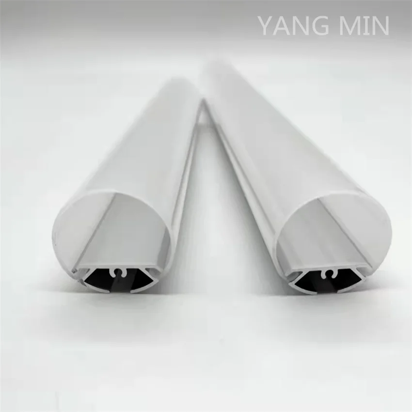 Round 30.40.60.75mm Diameter Led Aluminum Profile With PC Opal Diffuser Cover for Pendent Led Lighting in Kitchen Room