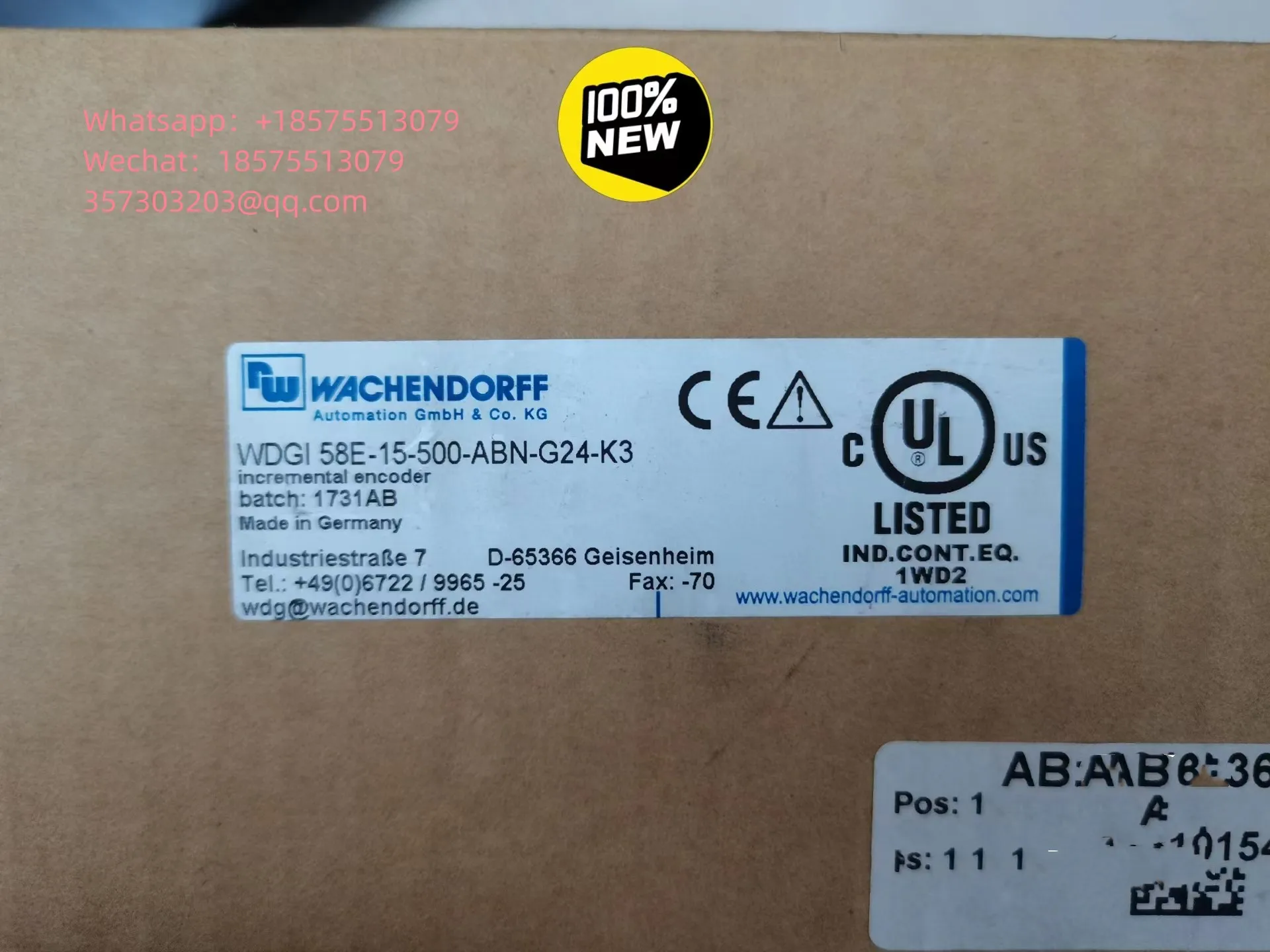 For Wachendorff Encoder WDGI58E-15-500-ABN-G24-K3