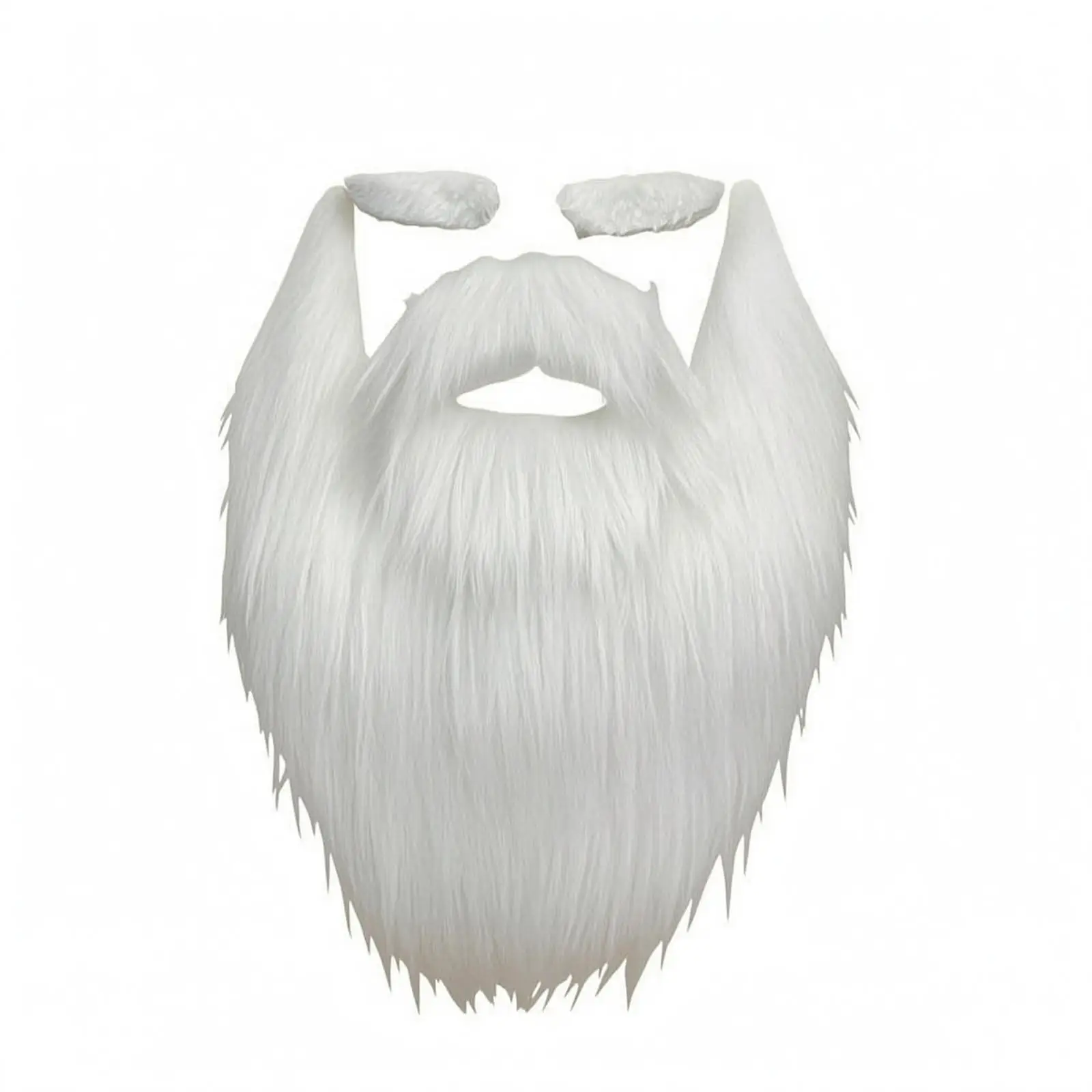 Juego de barba de Papá Noel, material de tela, barba blanca para disfraz de Papá Noel, talla única