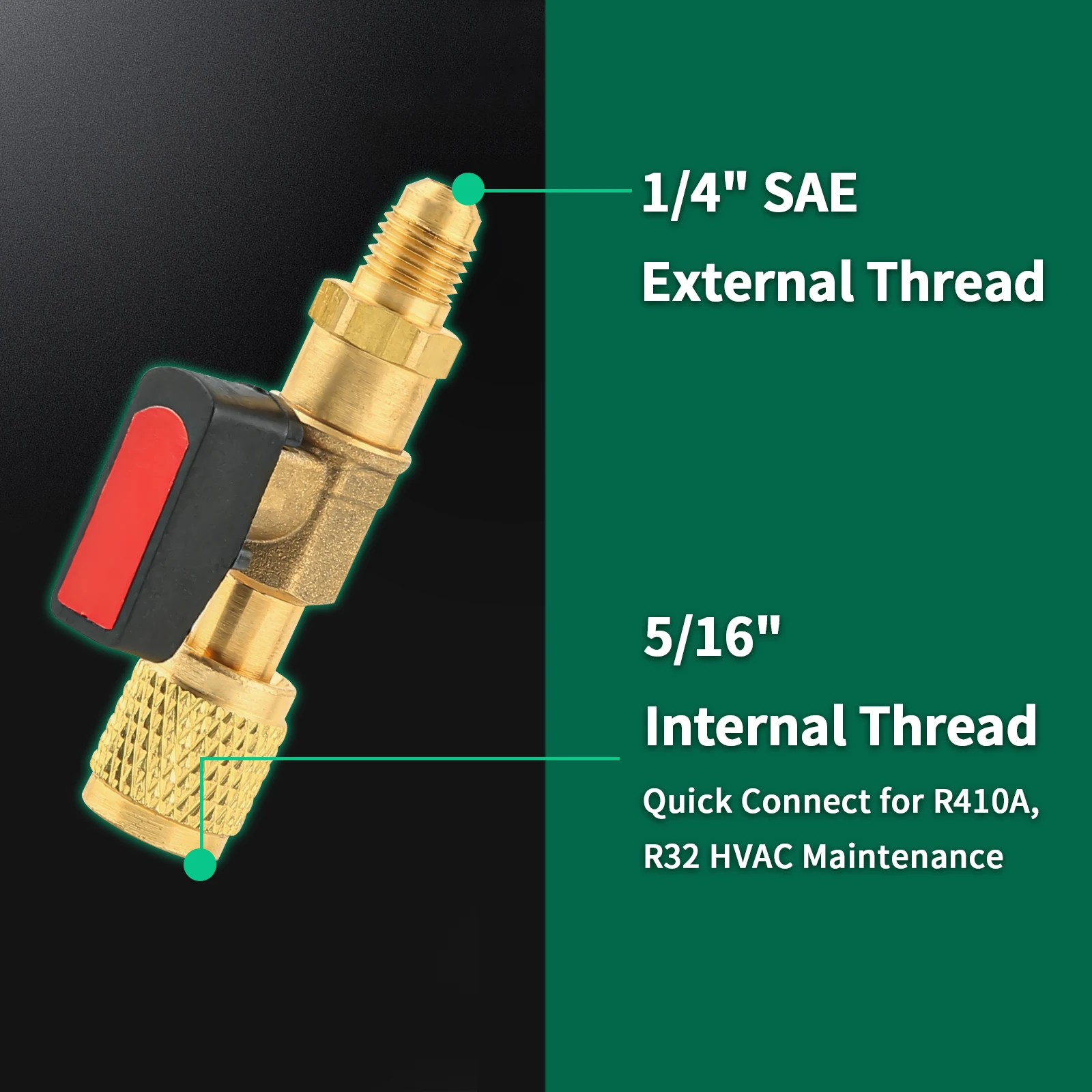 Hong Sen Quick Connect for R410A R32 HVAC Maintenance High-Quality Refrigerant Charging Valve Ball Shut off Valve