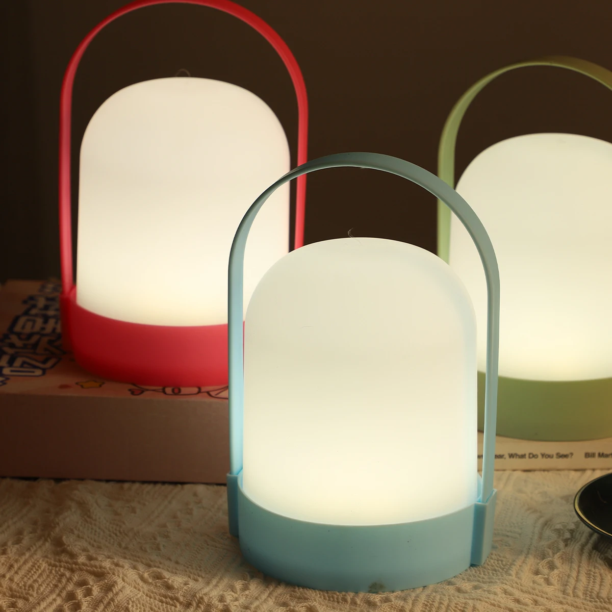 1pc Hand Lamp, Night Light Lighting, Table Lamp Suitable for Bedroom Outdoor Camping Scene Decoration