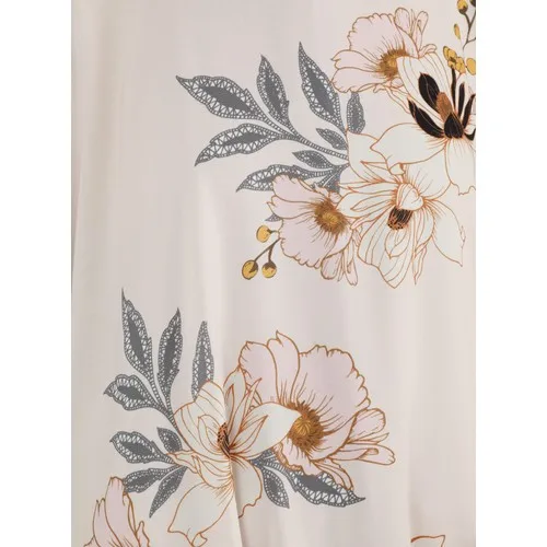 Refka Corak Bunga Ferace-beige Powder-Refka Wanita