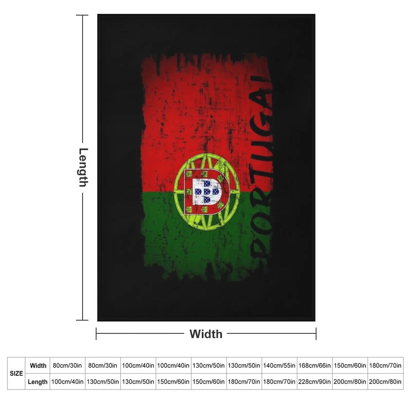 Portugal - Put up the Flag! Throw Blanket couch cozy soft plush fuzzy picnic outdoor blanket