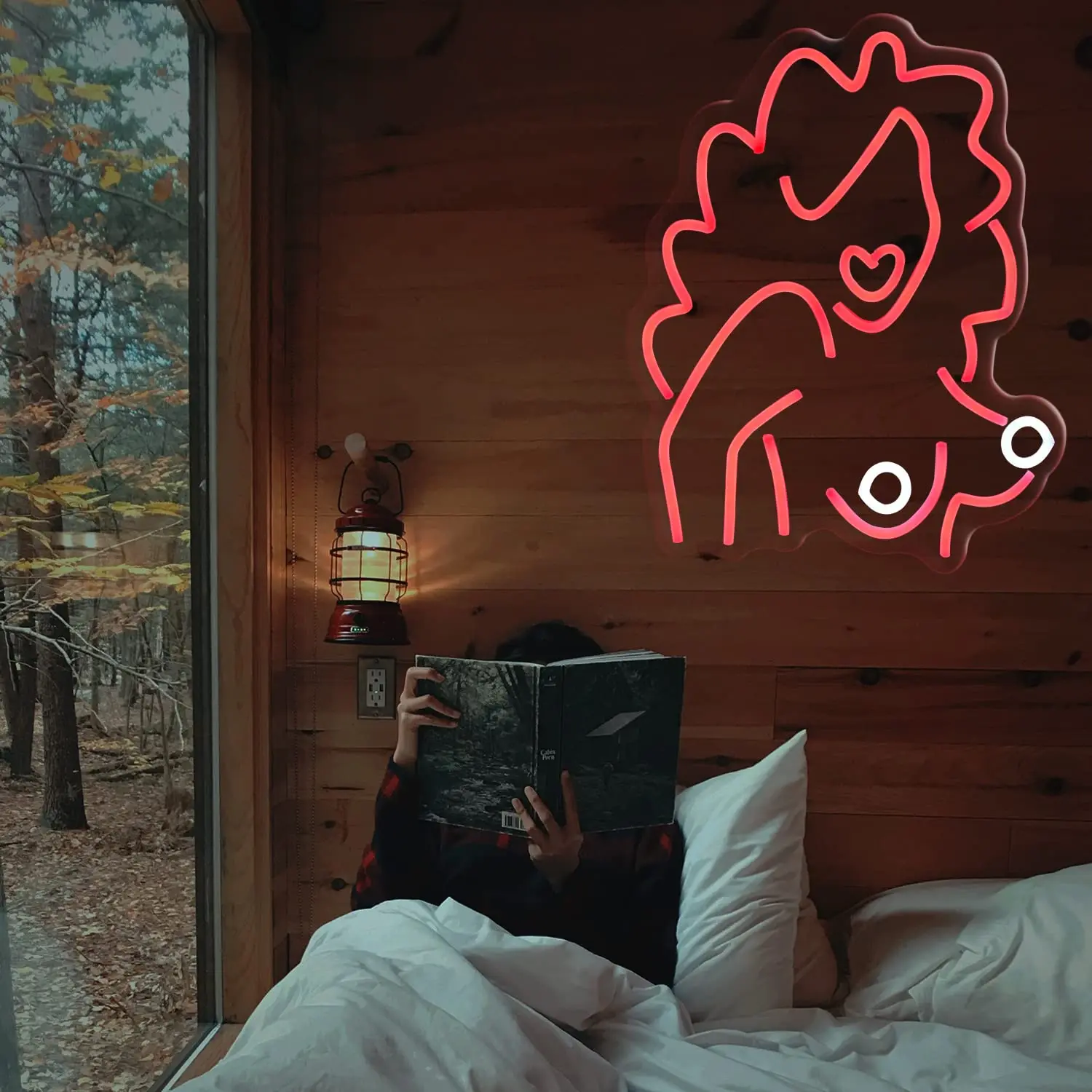 Sexy Redhead Woman Neon Sign Peito e Boobs LED Light, USB Power, Dimmable Body Lights, Presentes para meninos e meninas