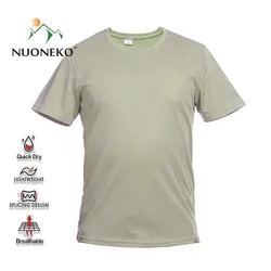 New Mens traspirante Quick Dry escursionismo T-Shirt palestre Fitness elastico estate arrampicata all'aperto pesca corsa ciclismo maglietta corta