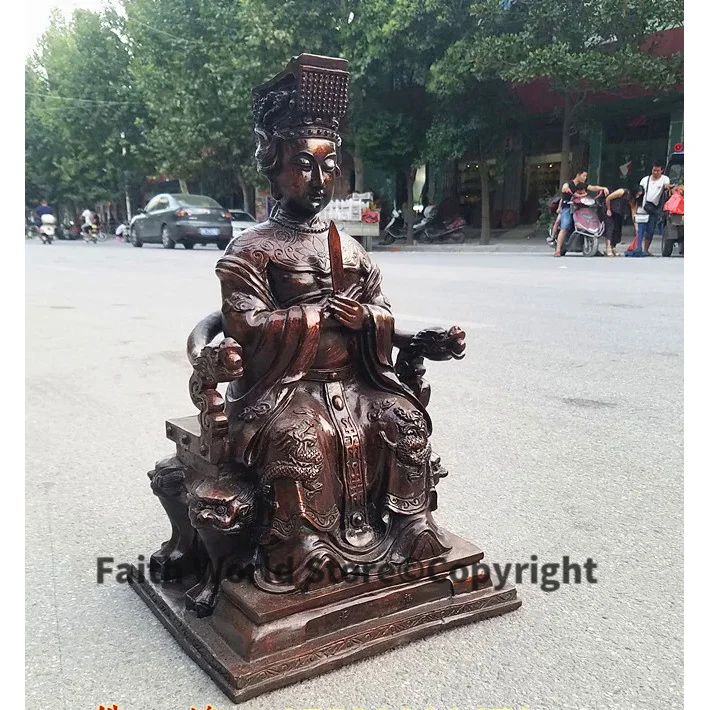 60 CM large -HOME House efficacious Talisman Protection fujian Mazu Goddess Matsu Sea Goddess FENG SHUI bronze art statue