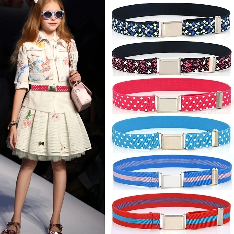 Elastic Belt Solid Color Pants Belt Adjustable Length Belt For Boys And Girls, Ideal Choice For Gifts