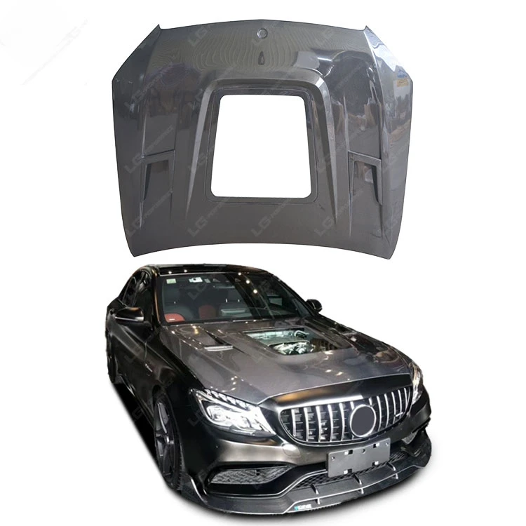

Высококачественный капот W205 из углеродного волокна для Mercedes Benz C класса W205, прозрачный капот двигателя