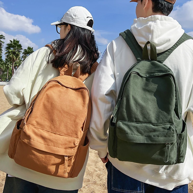 Mochilas coreanas de lona de gran capacidad para mujer, morral Kawaii para estudiantes, mochila escolar de viaje para adolescentes y niños