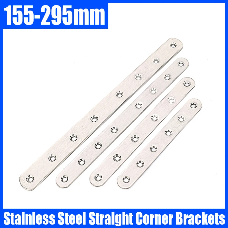 

2PC Stainless Steel Straight Flat Corner Brackets Flat Bracket Straight Angle Bracket Connector Thickened Joint Bracket Fastener